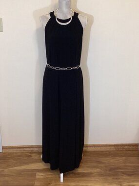 Anne Klein Maxi Dress Black Size 10